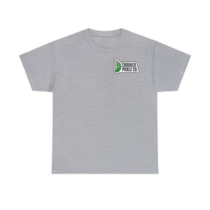Logo Front, Pickle on the Back -  Heavy Cotton Tee