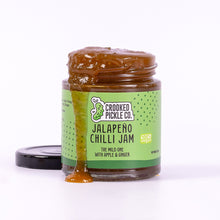 Load image into Gallery viewer, Sweet mild chilli jam in a jar with apple and ginger