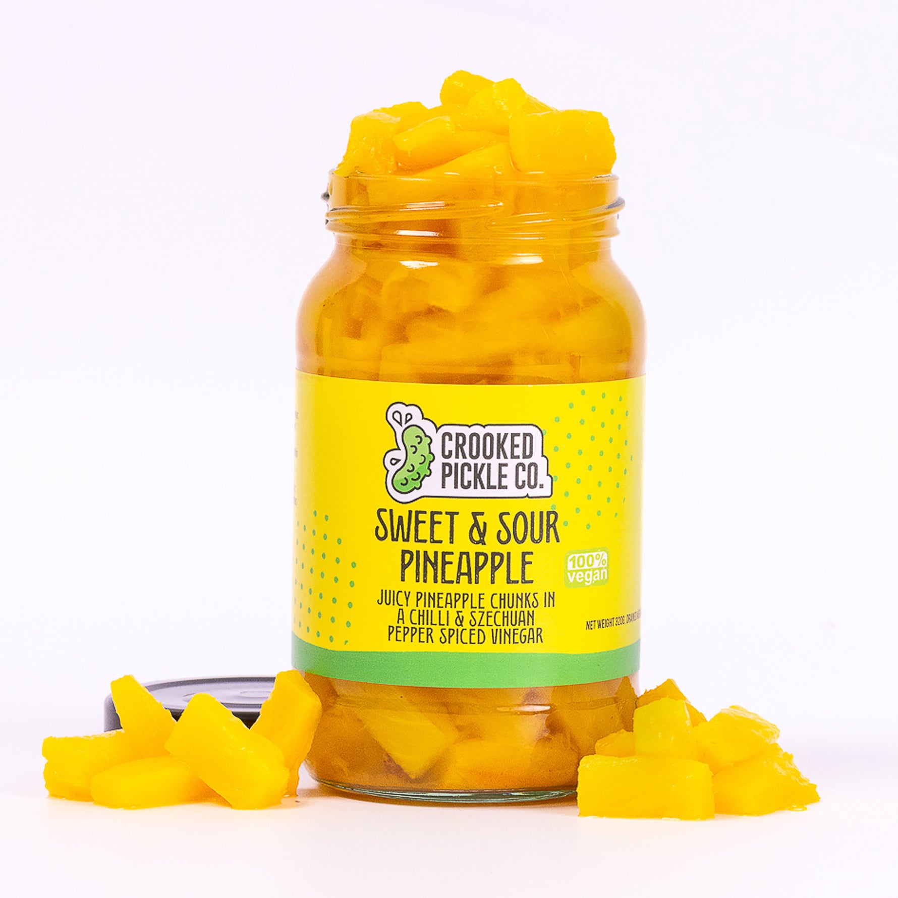 Sweet & Sour Pickled Pineapple with Szechuan Pepper - Artisan Garnish by Crooked Pickle Co.