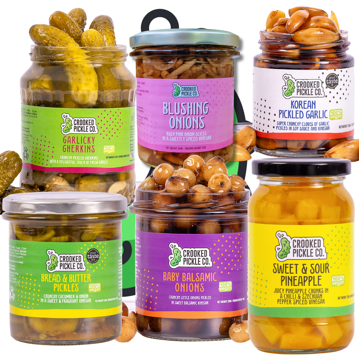The Pickle Lover’s Starter Pack – 6 Jar Artisan Collection