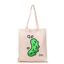 Load image into Gallery viewer, Funky tote bag for shopping pickles.